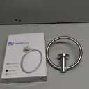 NearMoon Bath Towel Ring, Bathroom Hardware Accessories-Thicken Stainless Steel Hand Towel Holder for Bathroom, Modern Round Towel Hanger Wall Mounted (Brushed Nickel, 1 Pack)