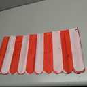 Preboun 6 Pcs Carnival Awning Decorations Tent Circus Hanging Decorations Carnival Banner Concession Stand Sign Canopy Awning for Pirate Summer Party, 9.84''x78.74''(Red and White)