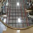 ANDY STAR 30 Inch Hand-Forged Round Gold Mirrors, Hammered Round Bathroom Mirror for Over Sink, Brass Vanity Circle Mirror for Antique, Vintage, Farmhouse, Rustic, Solid Steel Metal Frame