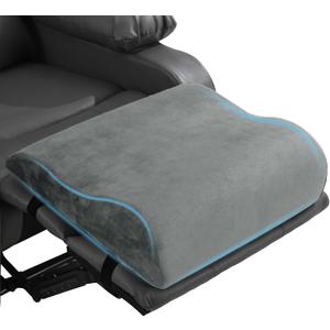 HOMBYS Extra Large Recliner Leg Pillow, Foam Foot Rest Cushion Wave Shape Recliner Footrest Extender, Multi Purpose Back & Lumbar Support Pillow for Bed, Sofa Couch, (Light Grey)