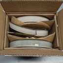 GBHOME 9'' Large Ceramic Pasta Bowls, 32oz Stoneware Pasta Serving Bowls Set of 4 for Kitchen, Wide Bowls for Fruit,Pasta,Salad,Oatmeal,Meal, Microwave Safe, Reactive Glaze-Green Wheat