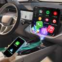 2026 Wireless Carplay Adapter-Android Auto Wireless Adapter 2 in 1, 5.4/6GHz Carplay Bluetooth Adapter Plug and Play Auto Reconnect, Mini Size with USB&Type-C Extension Cable,for iPhone & Android