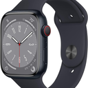 Apple Watch Series 8 [GPS + Cellular, 45mm] - Midnight Aluminum Case with Midnight Sport Band, M/L