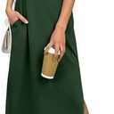 ANRABESS Women Summer Casual Sleeveless Maxi Dress 2026 Crewneck Loose Split Wrinkle-Free Beach Travel Vacation Long Sundress XL