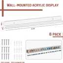 6pcs Acrylic Display Shelf for Funko Bitty Pop, Wall Mounted Display for Mini Collectible Toys, Figure Display Stand Toys