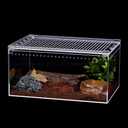 NANEEZOO Magnetic Large Enclosure 2.5 Gallon 12 x 8 x 6 Inch Reptile Breeding Box Terrarium Cage for Insect Tarantulas Amphibians Caterpillars Snail Clear Reptile Feeding Box