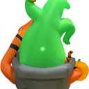 6FT Halloween Outdoor inflatables Decorations,Halloween Blow Up Green Monster Python Decorations with LED Lights,Yard Decor for Outdoor Indoor Garden Party