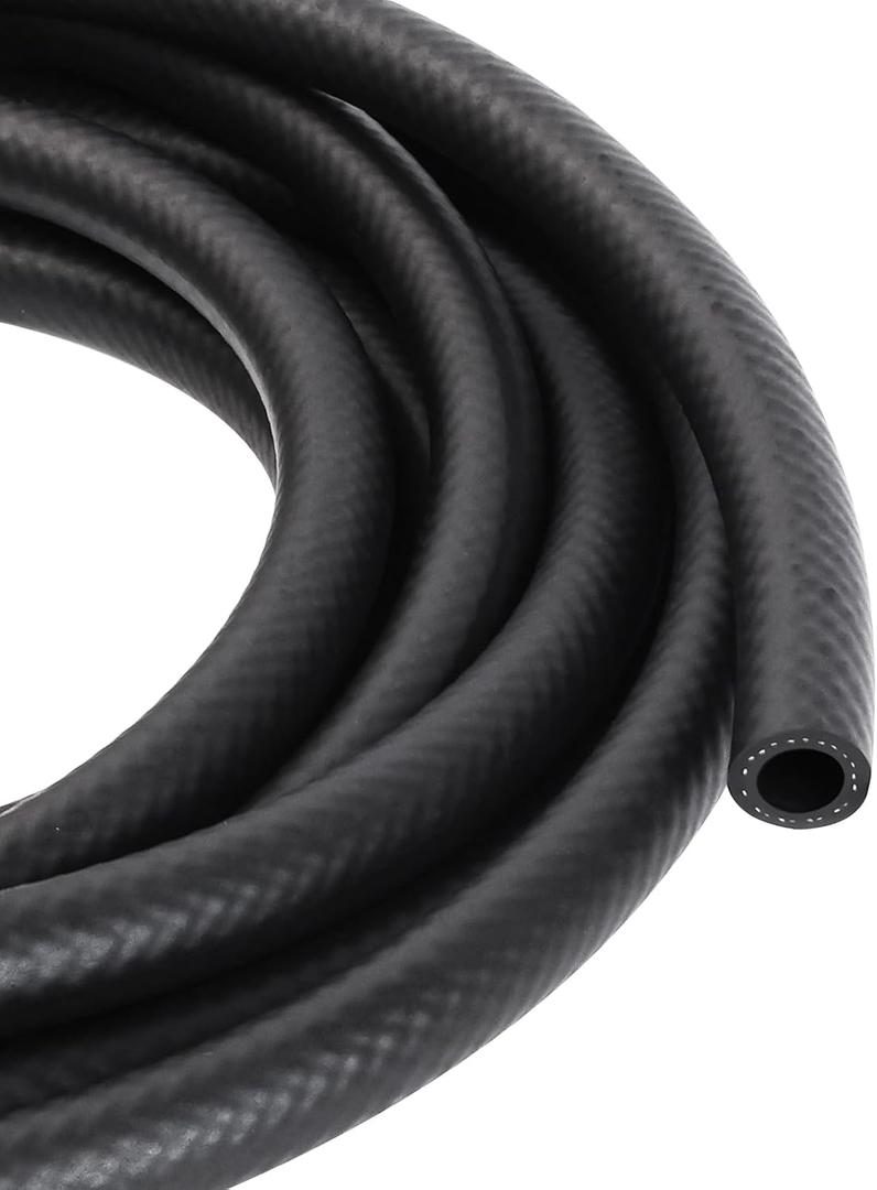 3/8 Inch ID NBR Rubber Hose, 10 Feet Fuel Hose Line Transfer Hose for Small Engine Black