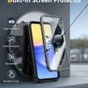 FNTCASE for Samsung Galaxy A15-5G Case: Military Grade Drop Proof Protection Phone Cover with Kickstand | Heavy Duty Rugged Full Body Protective Shockproof Matte Textured TPU Cases - 6.5 Inch (Black)