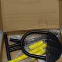 Houselife Half Moon Edger for Landscaping, 42" Manual Grass Edger Tool with V-Shape Serrated Blade, Long Handle Garden Edger for Sidewalk, Driveway & Flower Bed, 9" Wide Footplate