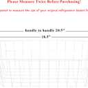 Chest Freezer Baskets 20.5 Inch, Chest Freezer Organizer Bins Metal Wire Storage Baskets with Hanging Handles for Deep Freezer, Set of 2