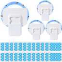 Qualirey 4 Pack Fruit Fly Traps for Indoors, Plug in Fly Trap Indoor with UV Light, Flying Insect Trap Mosquito Catcher Killer for Gnat, Moth, Flies with 24 Pcs Glue Boards