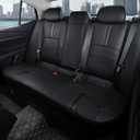 Custom Fit Seat Covers for 2025-2026 Toyota Camry Hybrid LE SE & 2026 Nightshade - Full Set Premium Waterproof Faux Leather Car Seat Protectors (Pure Black)