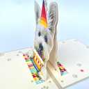 3D Pop-Up West Highland White Terrier Birthday Card - Cute Dog with Cake Celebration, Whimsical Happy Birthday Greeting for Dog Lovers