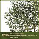 VeriNatural Artificial Olive Tree 5FT - Faux Olive Trees Indoor with 1283 Silk Leaves & 58 Fruits,UV Resistant & Natural Wood Trunk Fake Plant for Outdoor,Living Room,Patio,Home Decor,VN157