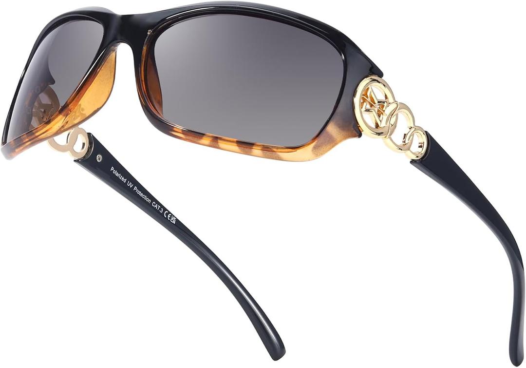 FIMILU Polarized Sunglasses for Women, Retro Stylish Glasses Reduce Glare Sun Glare UV Protection for Travelling Vacation