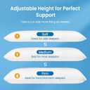 QUTOOL Cooling Pillow for Sleeping, CertiPUR-US Shredded Memory Foam Full Body Pillow Set of 1, Long Pillow for Bed with Removable Double-Sided Soft & Cool Cover, Soft Yet Support,White