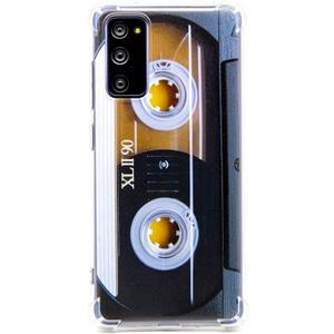 Case for Galaxy S20 FE with Reinforced Corners TPU Soft Bumper Retro Music Cassette Tape Case Compatible with Samsung Galaxy S20 FE