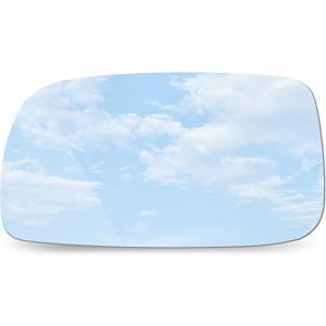 TOEMIRR Mirror Glass Driver Left Side fit for 2007 2008 2009 2010 2011 2012 Toyota Camry Camry Hybrid(Only USA Built) with Adhesive Flat No Backing Plate