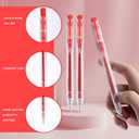2 x WY WENYUAN 12 Pcs Red Gel Pens, 1.0mm Bold Point Quick Drying Gel Ink Pens, Retractable Ballpoint Pens for Smooth Writing, Ideal for School, Office, Journaling, Note Taking and Correction