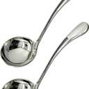 Small ladle,Gravy Ladle,Soup Sauce 18/10 Stainless Steel 7.9 Ladle (2 Pack,Silver)