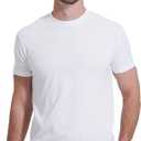 True Classic Mens T-Shirts – Short Sleeve Crew Neck T Shirts for Man, Cotton Blend Plain Novelty Men's T-Shirts, L, White