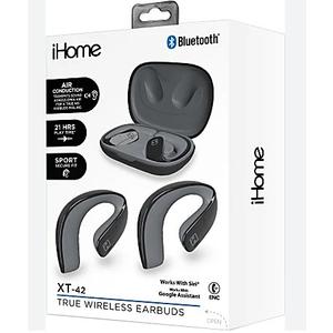 Bytech iHome XT 42 True Wireless Bluetooth In Ear Earbuds Black