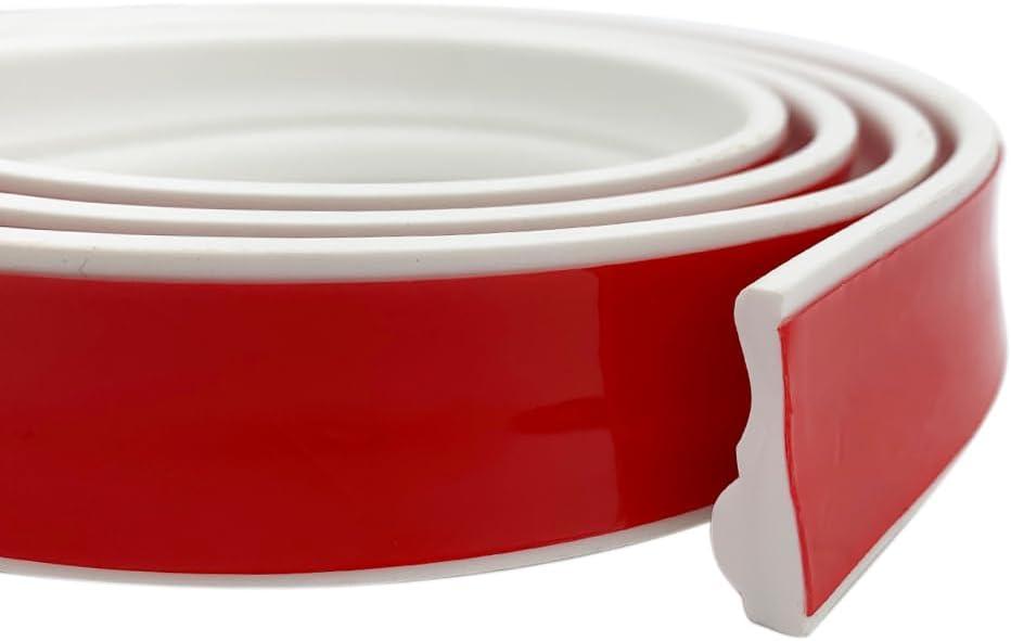 Flexible Wall Molding Trim, 1.24 Inch x 20 Feet Peel and Stick Trim Molding for Tile Edge, Ceiling Border, Wall Trim, Door, Cabinet, Mirror Frame and DIY Home Application