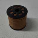 LWPITTY 3mm x100 Yards Coffee Suede Cord Suede Lace Faux Leather Cord with Roll Spool for Bracelet Necklace Beading DIY Handmade Crafts.