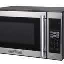 Black + Decker 0.7 Cubic Foot 700 Watt Stainless Steel Microwave with Turntable