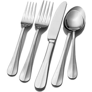 Pfaltzgraff Everyday Simplicity 53-Piece Stainless Steel Flatware Set, Service for 8