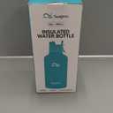 Swigina [2-IN-1 LID] 64 oz Insulated Water Bottle with Silicone Boot (48hrs Cold/24hrs Hot) - DIY Stickers, Leakproof, BPA Free, Half Gallon (Cyan Black)