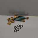 Triumpeek 3/4" Brass 2 Way Hose Splitter, Brass 2 Way Garden Hose Connector with 2 Pcs Garden Hose Coiled Spring Protectors and 6 Rubber Washers