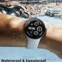 Silicone Bands Compatible With Google Pixel Watch 3 45mm, 3 Pack Waterproof Sport Strap Replacement for Women Men (Starlight++White+Pink)