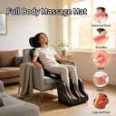 Full‑Body Massage Mat with Adjustable neck, 16D Shiatsu Massager Pad