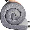 Portable Memory Foam Sleeping Pad - Roll Up Foldable Camping Mattress with Waterproof Cover - Lightweight Travel Bag (75*25*3, Gray)