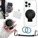 Ephoou Upgraded Magnetic Belt Clip with Anti-Theft Chain for Hiking, Travel, Outdoor, Detachable Strong N52 Magnetic Clip Compatible with iPhone, Samsung, Google, Moto & More XT2