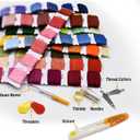Embroidery Floss Thread Kit 100 Cotton Floss Bobbins and Cross Stitch Kit Bracelets Floss Crafts Floss (96 Color)
