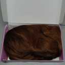 Lativ Auburn Wig with Bangs Short Bob Wigs With Dark Roots for Women Shoulder Length Ginger Wavy Curly Wigs Synthetic Fiber Wigs 14 Inches for Daily Party Use