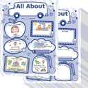 Eaasty 36 Pcs All About Me Poster Star of The Week First Day of School Poster to Fill in for School Classroom Supplies Elementary Kindergarten Students Kids Teacher Supplies