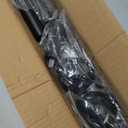 Tension Rod 51-145Inch, Extra Long Curtain Rod No Drilling for Window or Bathroom, Outdoor Curtain Rods for Patio, Easy to Install, Never Rust, Rod Diameter 1.26 Inches-Black