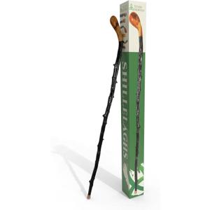 Biddy Murphy Irish Blackthorn Wood Shillelagh Walking Stick, Handmade in Ireland, High Gloss Painted Finish with Gift Box  Natural Variation in Handle and Thorns, Differ from Image