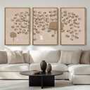IARTTOP Jesus Christian Framed Wall Art 16x24 Inch Large Jesus Leaves the 99 Sheep Canvas Art Prints Set of 3 God Bible Religious Wall Decor for Church Living Room Bedroom (24L" x 16W", beige)