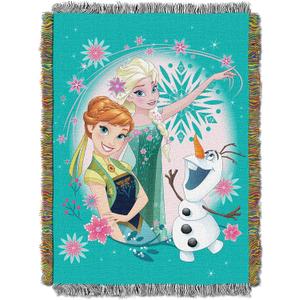 Northwest Frozen Woven Tapestry Throw Blanket, 48" x 60", Frozen Fever