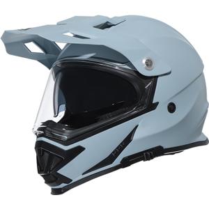 TRIANGLE Dual Sport Motorcycle Helmet Dirt Bike Helmets ATV Full Face Helmet for Adults Men with Internal Sunshield DOT Approved (X-Large, Gray)