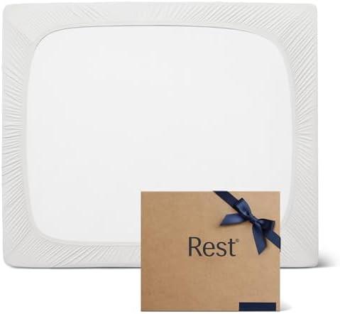 REST® Evercool®+ Fitted Sheet, King Size, Arctic White, 15" Deep (up to 18’’), Breathable Bedding for Hot Sleeper and Night Sweats, Bed Sheet with Ionic+ Self-Cleaning Silver Yarn for Sensitive Skin