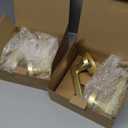 Haidms 4 Packs Passage Lever Door Handles Gold Door Levers, Heavy Duty Closet Door Handle for Passage Hall and Closet Door Handles Lock, Left/Right Handing