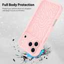 MZELQ for iPhone 17 Pro Max Case 2025 Case, Silicone Wave Ripple Cute Pattern, Camera Protection Soft Slim Shockproof for Girls Women -Pink