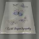 Flowers w Butterflies Pop Up Sympathy Cards with Envelopes, Sorry for Your Loss Card, Religious Pop Up Sympathy for Loss of Loved one, Mother, Father, Husband (Size 6x8 in  Sympathy)