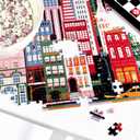 Kate Spade New York 500 Piece Puzzle for Adults, 22" x 22" Square, With Storage Box, City That Never Sleeps